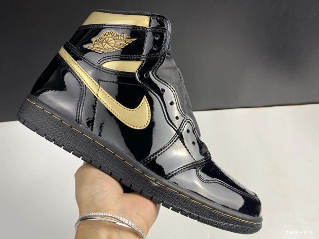 GOLD METALLIC 1 555088-032 AIR RETRO HIGH JORDAN BLACK (2020) 0912